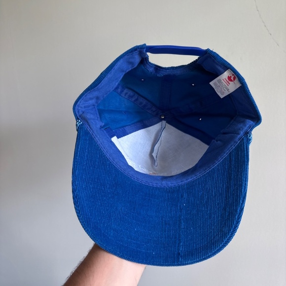 vintage CORDUROY Trucker hat JEAN RIOPEL DISMAT blue rope hat cap  snapback - Picture 6 of 7